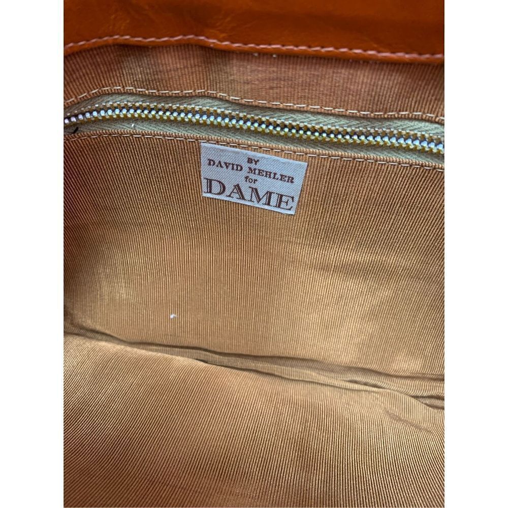 David Mehler For Dame Ladies Brown Snake Skin Print Chain Handle Clutch Handbag - Picture 7 of 8
